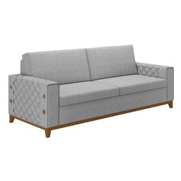 Sofá Living Vintage 3 Lugares 225cm em Linho Áspen - 2