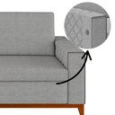 Ver mais imagens de Sofá Living Vintage 3 Lugares 225cm em Linho Áspen Cinza