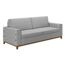 Ver imagem 2 de Sofá Living Vintage 3 Lugares 225cm em Linho Áspen Cinza