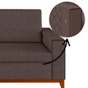 Ver mais imagens de Sofá Living Vintage 3 Lugares 225cm em Linho Áspen Marrom Avelã
