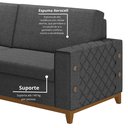 Ver imagem 7 de Sofá Living Vintage 3 Lugares 225cm em Linho Áspen