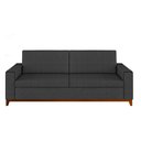 Ver imagem 4 de Sofá Living Vintage 3 Lugares 225cm em Linho Áspen Cinza Grafite