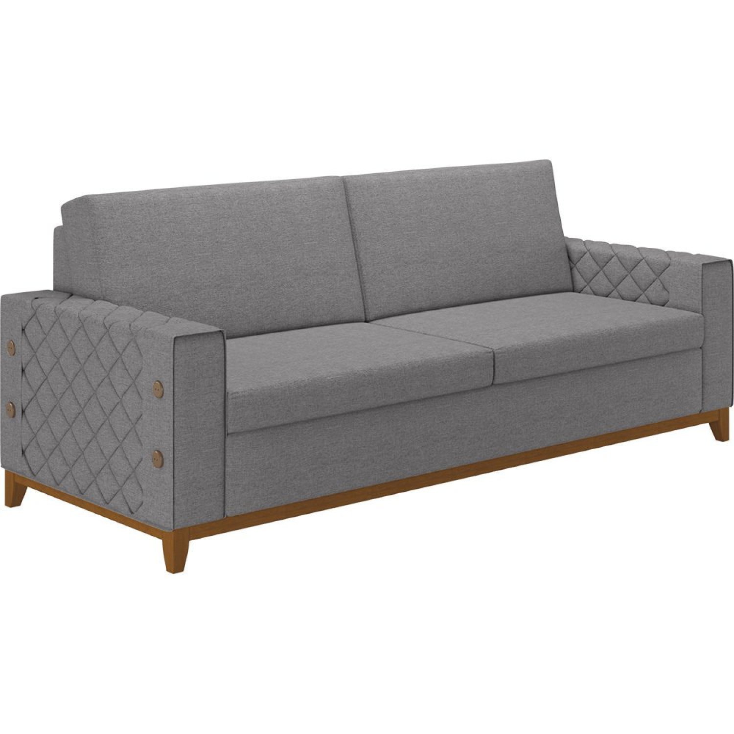 Sofá Living Vintage 3 Lugares 225cm em Linho Áspen - 2