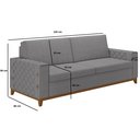 Ver imagem 3 de Sofá Living Vintage 3 Lugares 225cm em Linho Áspen