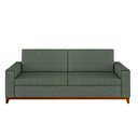 Ver imagem 4 de Sofá Living Vintage 3 Lugares 225cm em Linho Áspen Verde Eucalipto