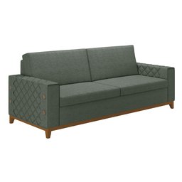 Sofá Living Vintage 3 Lugares 225cm em Linho Áspen - 2