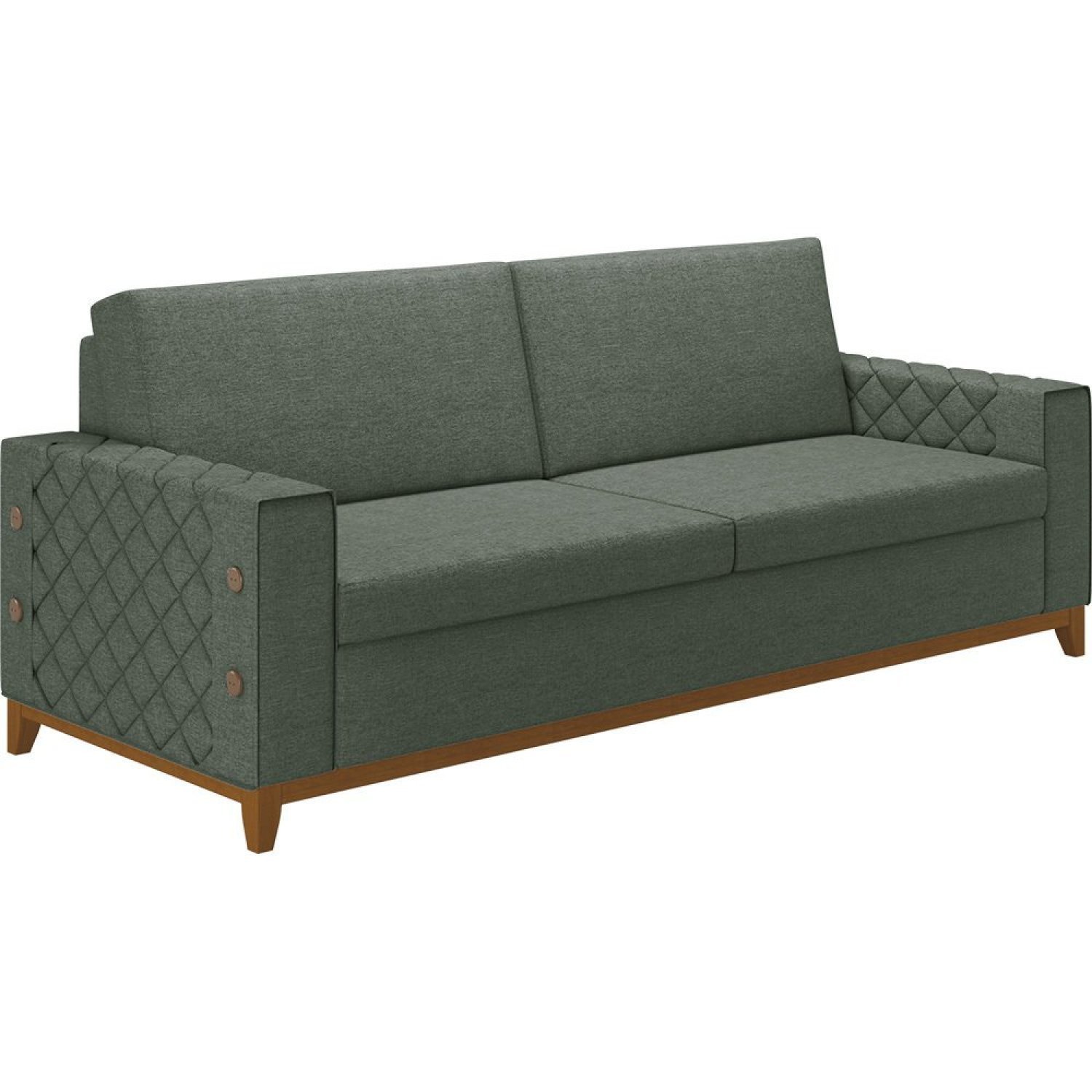 Sofá Living Vintage 3 Lugares 225cm em Linho Áspen - 2