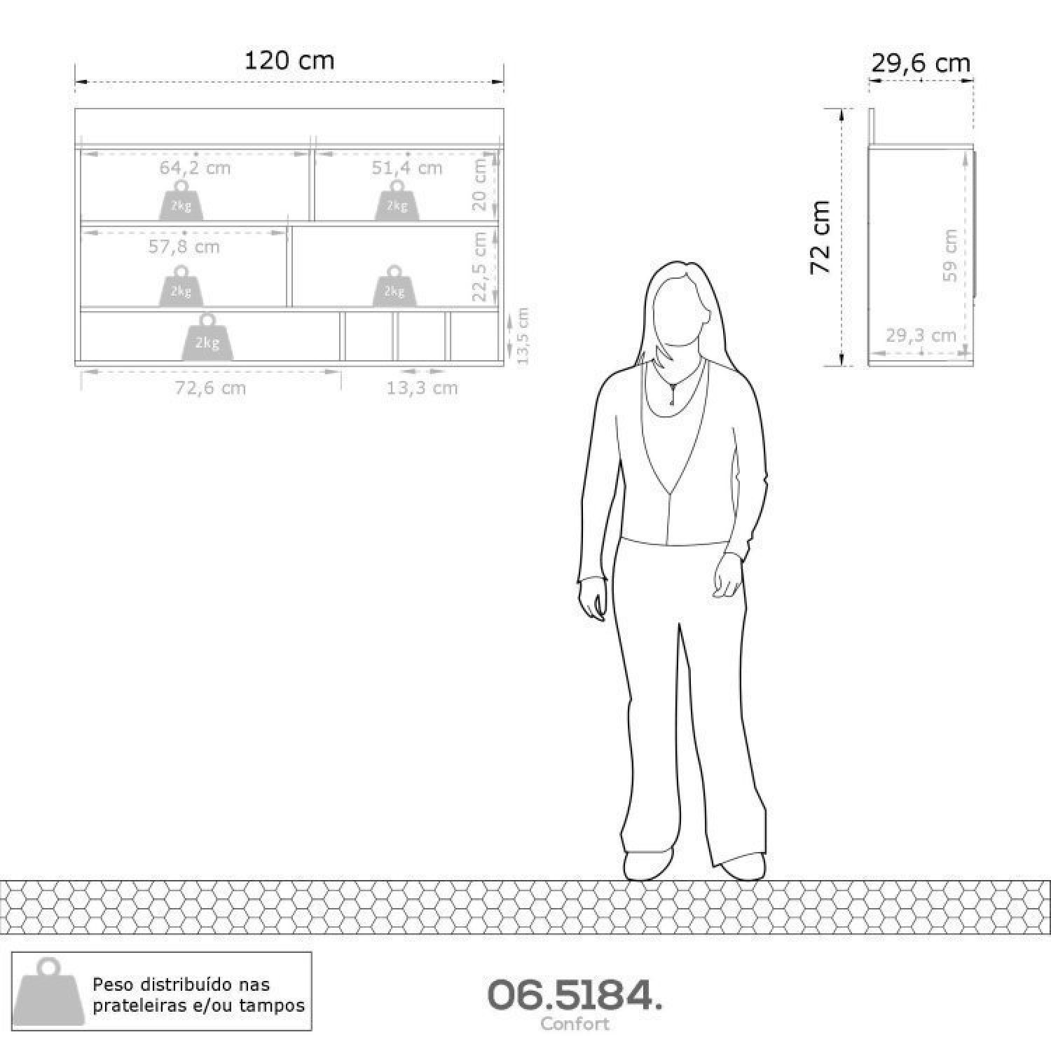 Cozinha Compacta 9 Peças 10 Portas 8 Gavetas Confort - 9