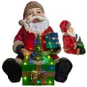Ver imagem 1 de Papai Noel Natalino Arvore Natal Som Led Trem Giratorio Decoraçao Mesa Estante Recepçao Loja Vitrine