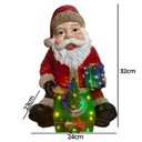 Ver imagem 2 de Papai Noel Natalino Arvore Natal Som Led Trem Giratorio Decoraçao Mesa Estante Recepçao Loja Vitrine