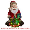 Ver imagem 4 de Papai Noel Natalino Arvore Natal Som Led Trem Giratorio Decoraçao Mesa Estante Recepçao Loja Vitrine