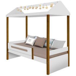 Cama Montessoriana Solteiro com LED Sara Branca - 3