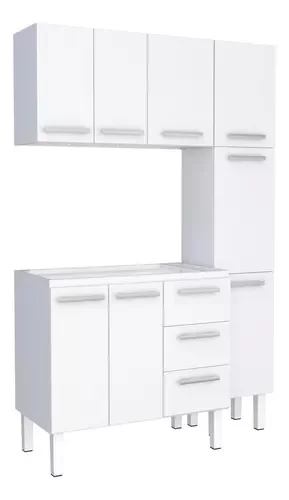 Ver imagem 3 de Armario Cozinha Completo para Pia 1,20metros Aço - Venus Cozimax:branco