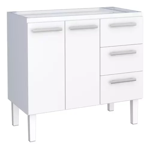 Armario Cozinha Completo para Pia 1,20metros Aço - Venus Cozimax:branco - 4