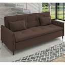 Ver imagem 1 de Sofá Cama Reclinável 3 Lugares 213cm Veludo Lima