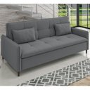 Ver imagem 1 de Sofá Cama Reclinável 3 Lugares 213cm Veludo Lima