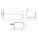 Ver imagem 3 de Sofá Cama Reclinável 3 Lugares 213cm Veludo Lima