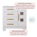 Ver mais imagens de Quarto de Bebê Completo com Cômoda, Berço com Colchão e Guarda Roupas Mila Branco