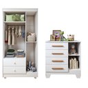 Ver imagem 4 de Quarto de Bebê Completo com Cômoda, Berço com Colchão e Guarda Roupas Mila