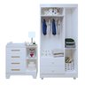 Quarto de Bebê Completo com Cômoda, Berço com Colchão e Guarda Roupas Mila - 5