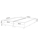 Ver imagem 2 de Base Box King 25cm x 2,03m x 1,93m Treviso Matelado