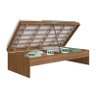 Cama de Solteiro com Baú e Cama Auxiliar Nogal Cj072 Art In Móveis - 4