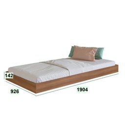 Cama de Solteiro com Baú e Cama Auxiliar Nogal Cj072 Art In Móveis - 5