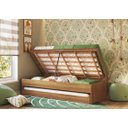 Ver imagem 2 de Cama de Solteiro com Baú e Cama Auxiliar Nogal Cj072 Art In Móveis