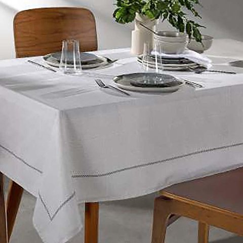 Toalha de Mesa Retangular 140x210cm Clean Renova Iara D - Dohler Cinza