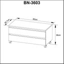Ver mais imagens de Gabinete para Banheiro com Rodízio e Espelheira 80cm Branco/Marrom