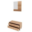 Ver imagem 4 de Gabinete para Banheiro com Rodízio e Espelheira 80cm Marrom