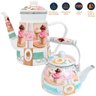 Kit Chaleira 2,5l Bule 1,2l Cake Esmaltados Vintage Indução - 1