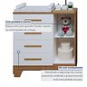 Quarto de Bebê Completo com Cômoda, Berço com Colchão e Guarda Roupas Mila - 18