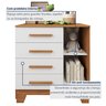 Quarto de Bebê Completo com Cômoda, Berço com Colchão e Guarda Roupas Mila - 6