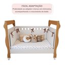 Ver imagem 7 de Quarto de Bebê Completo com Cômoda, Berço com Colchão e Guarda Roupas Mila Branco/Amadeirado