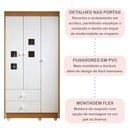 Ver mais imagens de Quarto de Bebê Completo com Cômoda, Berço com Colchão e Guarda Roupas Mila Branco/Amadeirado