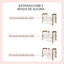 Ver imagem 6 de Quarto de Bebê Completo com Cômoda, Berço com Colchão e Guarda Roupas Mila