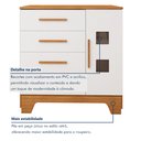 Ver imagem 7 de Quarto de Bebê Completo com Cômoda, Berço com Colchão e Guarda Roupas Mila