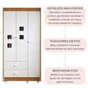 Ver mais imagens de Quarto de Bebê Completo com Cômoda, Berço com Colchão e Guarda Roupas Mila