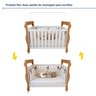 Quarto de Bebê Completo com Cômoda, Berço com Colchão e Guarda Roupas Mila - 13