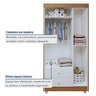 Quarto de Bebê Completo com Cômoda, Berço com Colchão e Guarda Roupas Mila - 15
