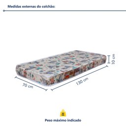 Quarto de Bebê Completo com Cômoda, Berço com Colchão e Guarda Roupas Mila - 4