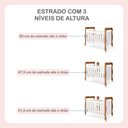 Ver imagem 6 de Quarto de Bebê Completo com Cômoda, Berço com Colchão e Guarda Roupas Mila Branco/Amadeirado