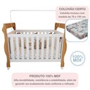 Ver imagem 5 de Quarto de Bebê Completo com Cômoda, Berço com Colchão e Guarda Roupas Mila Branco/Amadeirado
