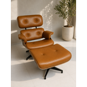 Ver imagem 2 de Poltrona Charles Eames com Puff - Caramelo 151 - Freijó