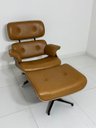 Ver imagem 4 de Poltrona Charles Eames com Puff - Caramelo 151 - Freijó