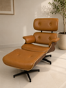 Ver imagem 3 de Poltrona Charles Eames com Puff - Caramelo 151 - Freijó