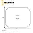 Ver imagem 3 de Cuba de Apoio para Banheiro em Mármore Sintético Luna Cozimax Preto