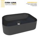 Ver imagem 5 de Cuba de Apoio para Banheiro em Mármore Sintético Luna Cozimax Preto