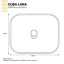 Ver imagem 3 de Cuba de Apoio para Banheiro em Mármore Sintético Luna Cozimax